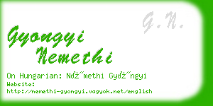 gyongyi nemethi business card